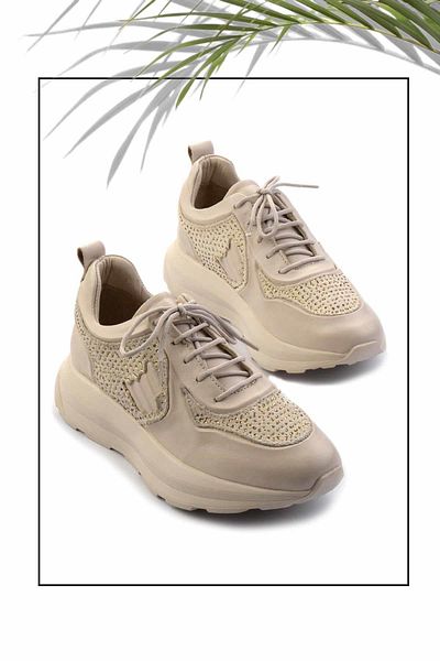 Bambi Pantofi de damă din piele naturală crem K 01480111103