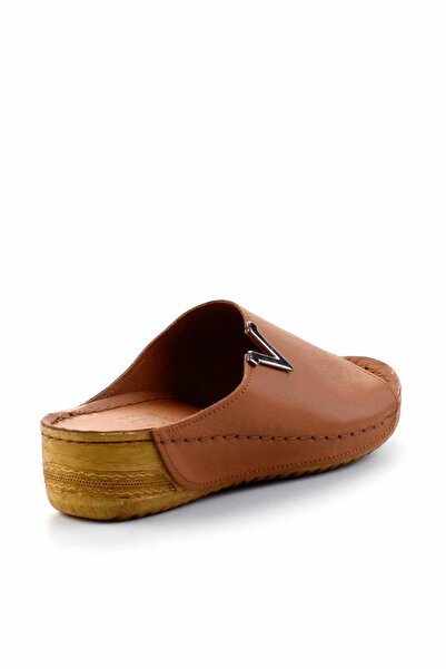 Bambi Taba Leather Kadın Terlik K04331021103