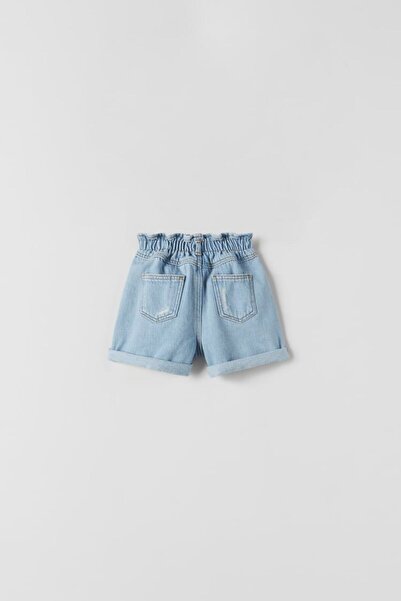Daisy Dolly Kız Çocuk Yırtık Detaylı Çıtçıt Düğmeli Kot Şort