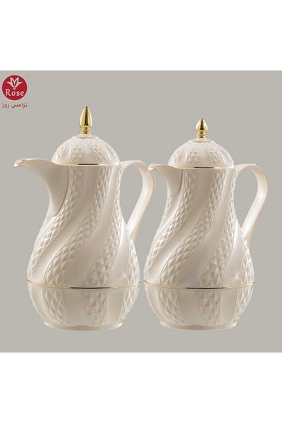Rose RS-2424-Tea and coffee thermos set consisting of 2 rose thermoses, 1 liter capacity