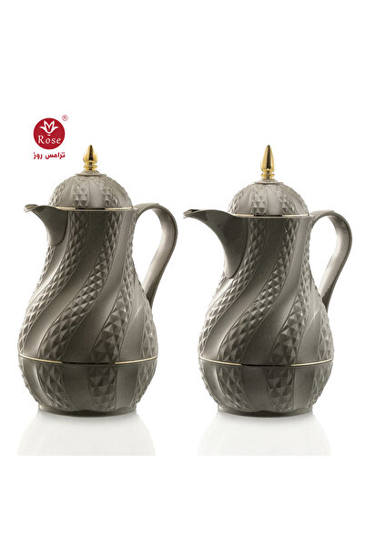 Rose RS-2424-طقم ترمس شاي وقهوة مكون من 2 ترمس روز  سعة 1 لتر