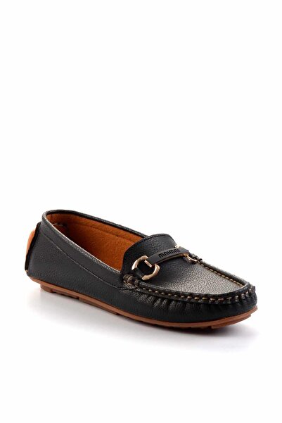 Bambi Siyah  Kadın Loafer Ayakkabı K01309100509