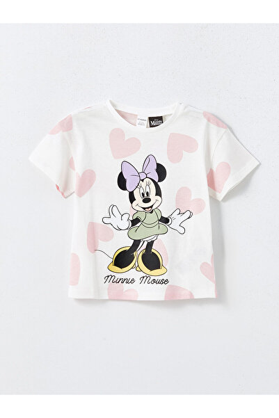 LC Waikiki Dívčí tričko Crew Neck s potiskem Minnie Mouse