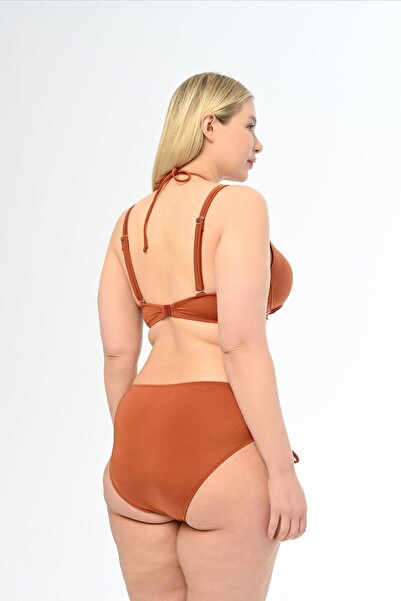 AQUAVİVA Aquaviva Large Size Recovery Sliding Cinnamon Bikini Set