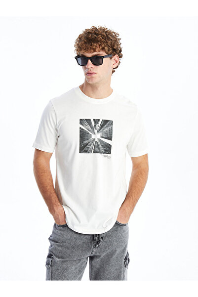 LC Waikiki Ozmarka New Season Crew Neck Short Sleeve Printed Combed Cotton Me...