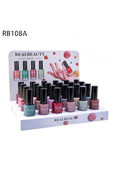 real beauty مجموعة طلاء اظافر متكاملة مكونة من 24 لون Rb108a من