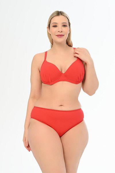 AQUAVİVA Red Plus Size Alexa Covered Aquaviva Bikini Set