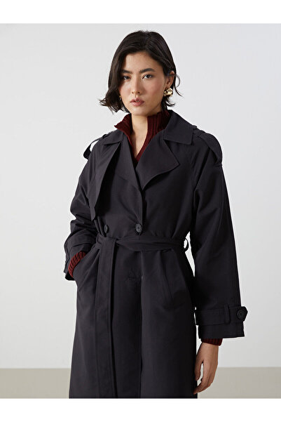 LC Waikiki Özmarka New Season Jacket Collar Women's Trench Coat