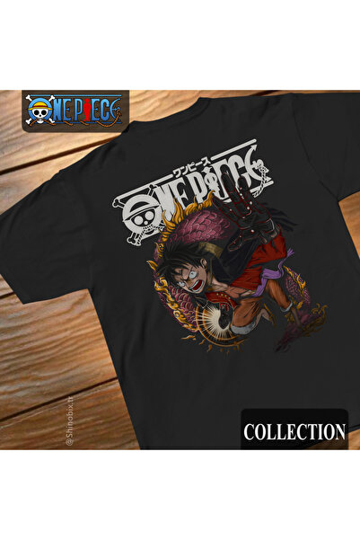 SHINOBIX Μπλουζάκι One Piece Anime Λούφι Oversize