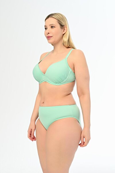 AQUAVİVA Aquaviva Women's - Mint Colored Plus Size Alexa Covered Bikini Set