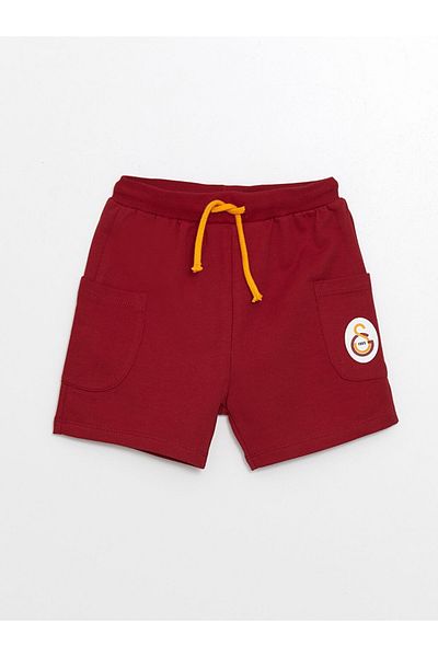 LC Waikiki Lcw Kids Red Elastic Waist Yellow Red Printed Baby Boy Shorts