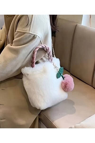 ARONA KADIN EL ÇANTA EKRU PELUŞ ŞEHİRLİ