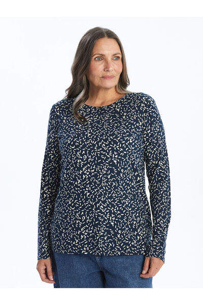 LC Waikiki Nevavm Women's Blouse with Oval Collar Pattern and Difference