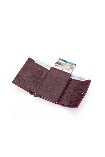 Westpolo Механизъм за мъжки портфейл от естествена кожа