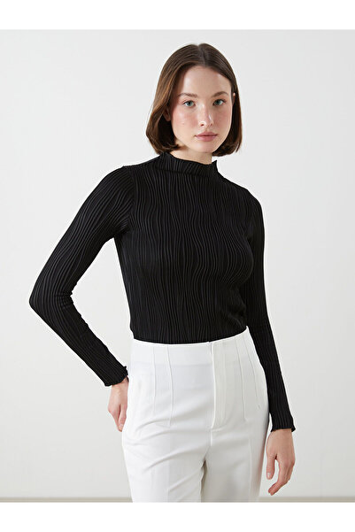 LC Waikiki Lcwaikiki Classic Stand Collar Textured Women's Bodysuit