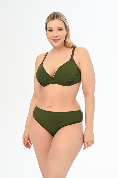 AQUAVİVA Khaki Green Large Size Alexa Covered Bikini - Aquaviva Set
