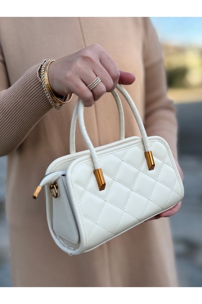DEV 3 ADAM Geantă de umăr și crossbody pentru femei, model Cream Box
