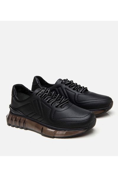 Hotiç Women's Leather Black Comfort Sports Shoes