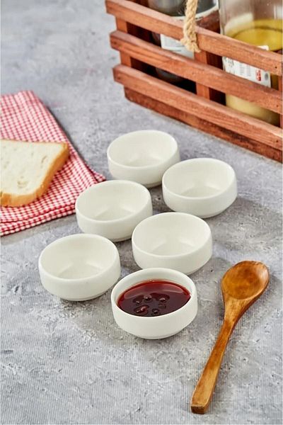 devigo 6 cm Porcelain 6-Piece Joker Mini Jam Bowl Sauce Bowl