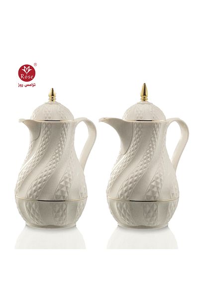 Rose RS-2424-Tea and coffee thermos set consisting of 2 rose thermoses, 1 liter capacity