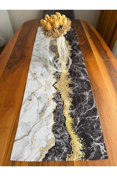 DRN Bella Decorative Digital Printing Velvet Fabric Runner 45 X 140cm