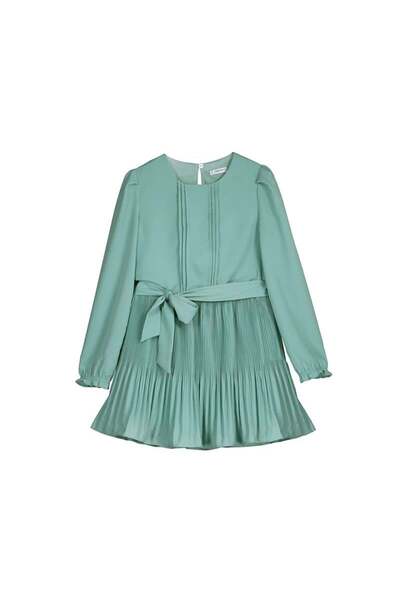 MAYORAL Pileli Kız Elbise - Yeşil Mint