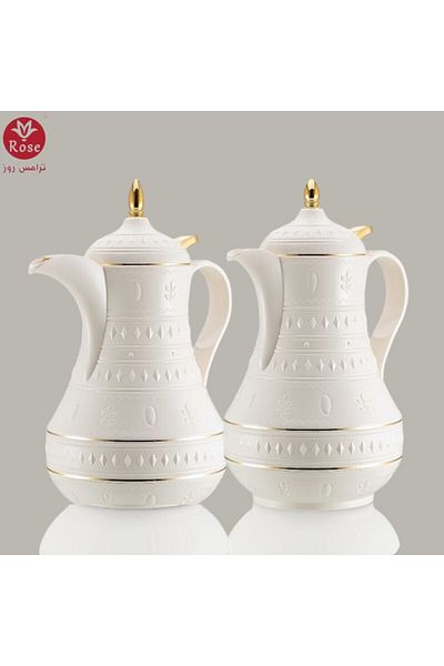Rose RS-712-Tea and coffee thermos set consisting of 2 thermoses with a rose pressure lid, 1 liter capacity