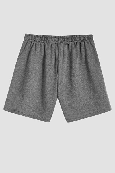 NAKRUF Ανδρικό κανονικό καλοκαιρινό σκούρο γκρι σορτς & βερμούδες