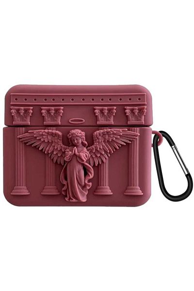 shop AirPods 4Th Generation/Anc Compatible Figured Silicone Case Praying Angel