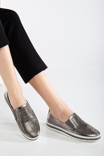 Dilimler Ayakkabı Pantofi casual de damă - Talpă Platinum Stone și Saddler