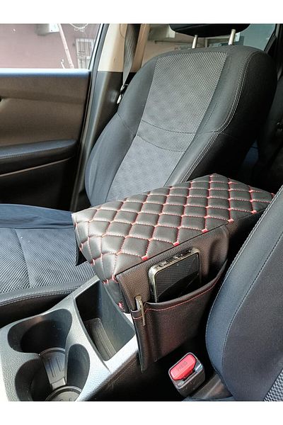 Universal Armrest Elevation, Armrest Elevation with Pocket and Red Stitching