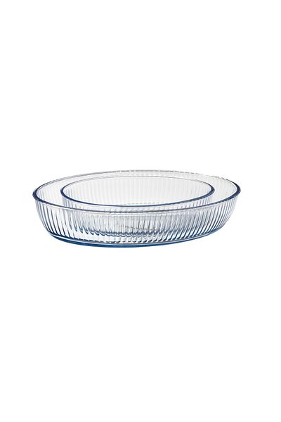 Mirolex Turkish Pyrex glass oven tray set made 2 pcs