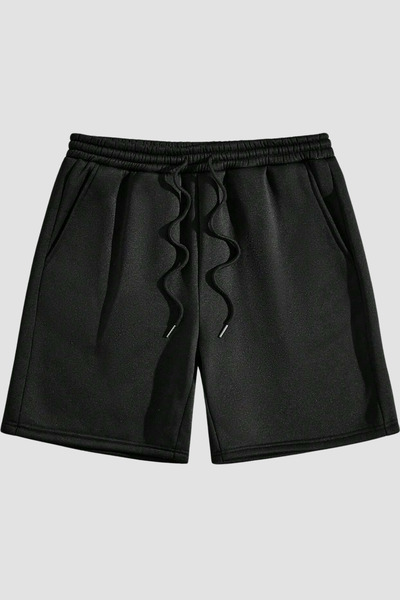 NAKRUF Ανδρικό κανονικό καλοκαιρινό μαύρο σορτς & βερμούδες