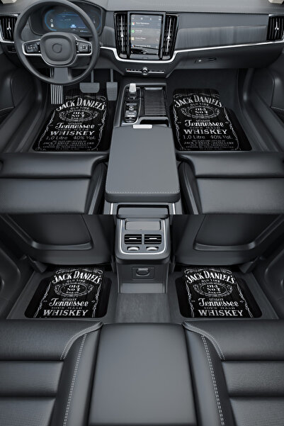 Dormot Home Modern Dijital Baskı Siyah Ahşap Jack Daniels Universal Araba Pas...