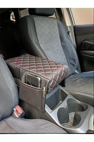 Universal Armrest Elevation, Armrest Elevation with Pocket and Red Stitching