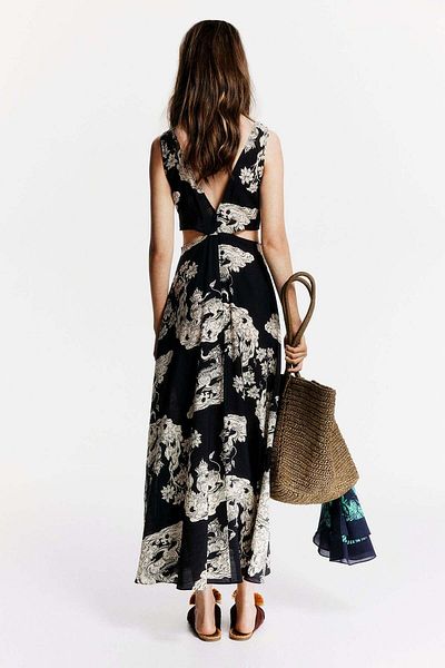 H&M Twist-detail patterned dress