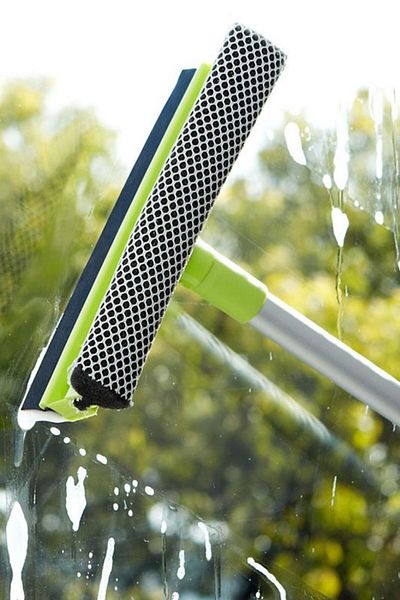 andela Practical Telescopic Handle Easy Glass Cleaning Tool with Sponge and Squeegee (5057)