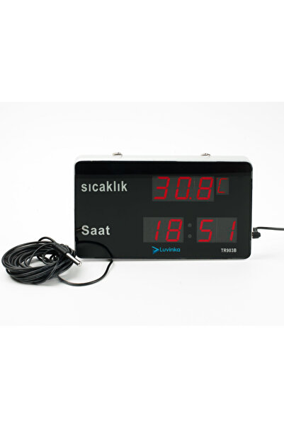 Luvinka TR903B 5m Kablolu Termometre  Saat-Alarm-25cm Ekran