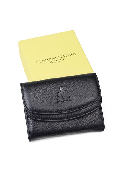 en deri Women's Genuine Leather Small Leather Wallet with Cash Compartment