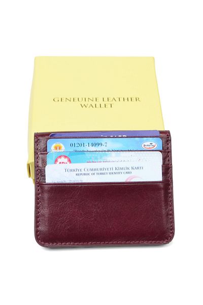 en deri Genuine Leather Wallet with Cash Compartment Card Holder