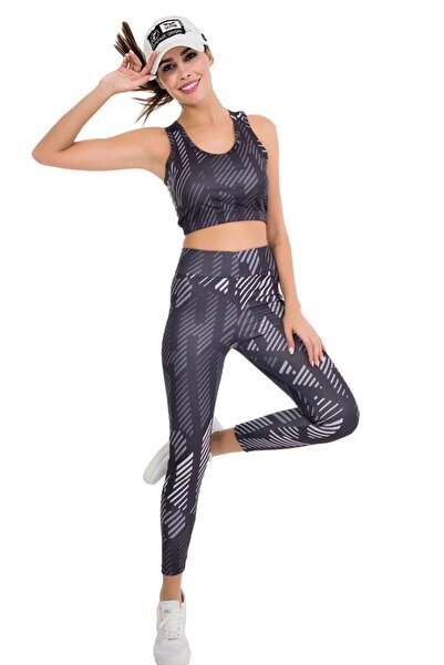 Modus Vivendi Set bustieră cu Colanți sport cu model dungi