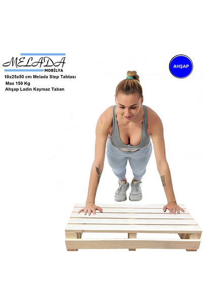 Ergonomimarket 10 cm Height Natural Wood Step Board with Non-Slip Base Suitable for Indoor Use 25 cm X 37 cm