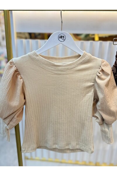 ŞAPKAKİDS Дівчача сукня з рукавами-балонами, поясом і капелюхом