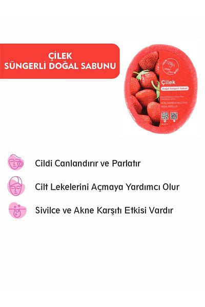 MELOZİ HOME Strawberry Sponge Natural Soap