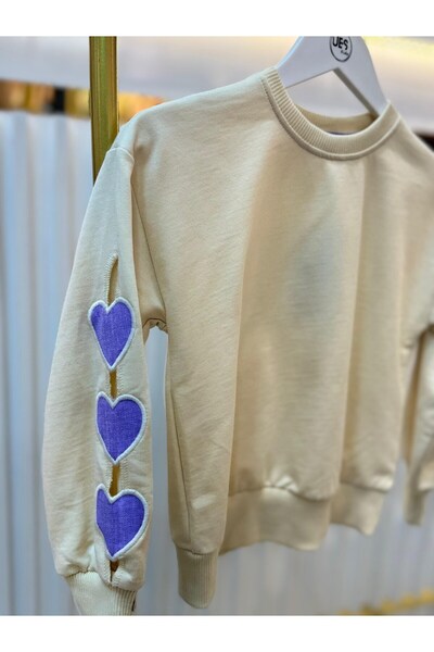 ŞAPKAKİDS Дівчачий комплект з вишитим серцем на топі та спідницею з воланами