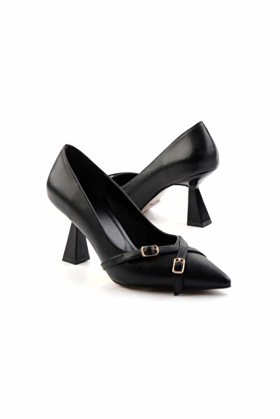 Bambi Siyah  Kadın Klasik Topuklu Ayakkabı K01231401409