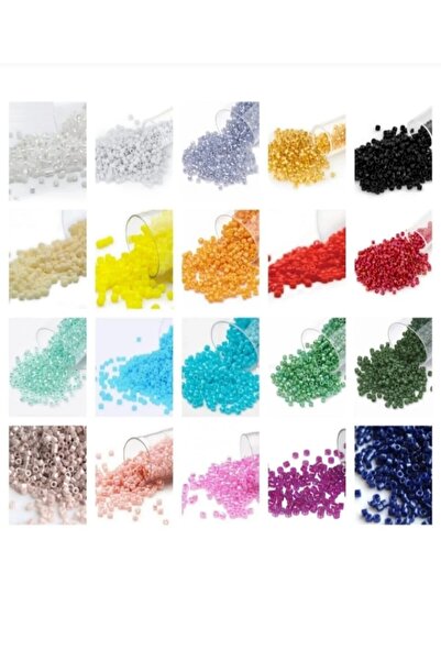 RLX BUJİTERİ خرز ميوكي ديليكا 11/00 - 20 لون مع إبرة كارنيياريك كل لون 2 جرام...