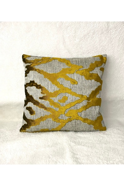 YOUC Design 40X40 First Quality Fabric - Gold Color - Special Hand Work