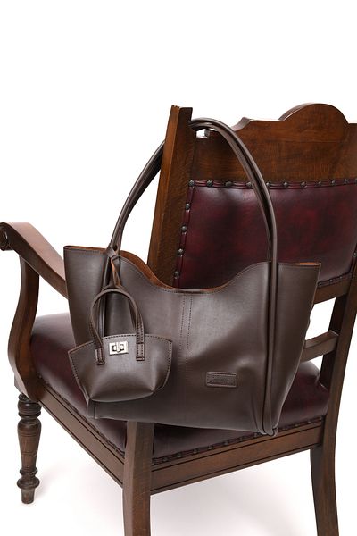 NOTHING Faux Leather Makeup Bag - Women's Hand and Shoulder Bag