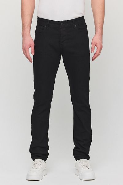 a02teks Ανδρικό τζιν παντελόνι μαύρο Slim Fit Slim Fit βαμβακερό εύκαμπτο τζιν